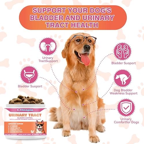 Dog Urinary Tract Supplement & Natural UTI Medicine Cranberry & D-Mannose -Kidney+Bladder Support - Best Prevention Incontinence & Bladder Stones-Cranberry Supplement - 150 Chews - Thumbnail 3