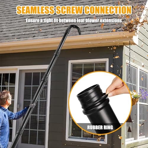 Zipcase Gutter Cleaning Kit - 9.25 ft Safe, with Reflector, Ground-Level Leaf Blower Gutter Attachment Compatible with EGO 530CFM / 580CFM / 575CFM / 650CFM/ 615CFM/LBX6000 Leaf Blowers - Thumbnail 4