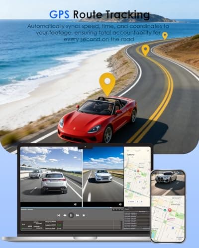 4K+4K Dash Cam Front and Rear, Free 128GB Card Included, 5.8GHz WiFi-20MB/s Fast Download, Dash Camera for Cars with Accurate GPS, G-Sensor, WDR Night Vision, 3.39" IPS Screen, 24H Parking Mode - Thumbnail 5