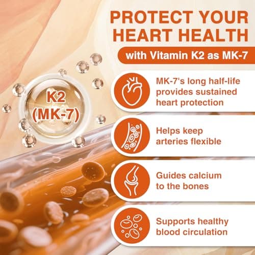 ZEBORA Vitamin D3 K2 5000 IU, 6-in-1 D3K2 Supplements for Bone & Immune Support, with Magnesium, Calcium, Phosphorus & Vitamin C, Maximum Strength for Men & Women, 120 Capsules - Thumbnail 5