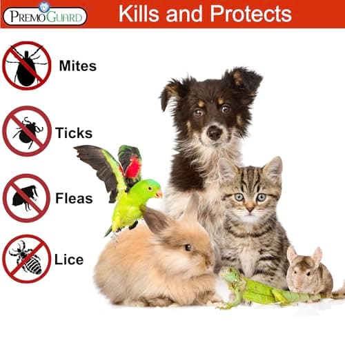 Premo Guard Pet Protector Spray - 32 oz - Kills Mites, Fleas, Ticks, & Mosquitoes - for Dogs, Cats, & Home - Natural Plant Based Oils for Control, Prevention & Treatment - Family Safe - Thumbnail 3
