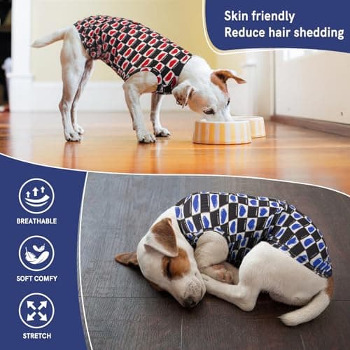 Sychien Dog Shirts Quick Dry Summer Cooling Love Heart Printing Dogs T-Shirt,Red+Blue XS - Thumbnail 3