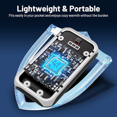 2 Pack Hand Warmers, Rechargeable Electric Hand Warmer, 8Hrs Long-Lasting Heat, Reusable, Portable Pocket Warmers, Christmas Warm Gifts for Men Women Kids Camping, White Black - Thumbnail 4