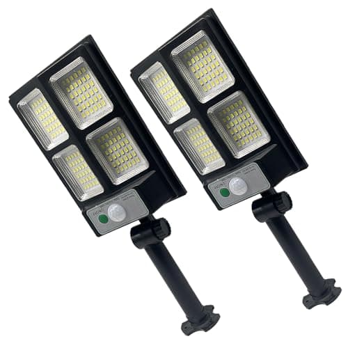 WaitScher Solar Motion Lights Outdoor Waterproof 10000LM LED Security Flood Lights Dusk to Dawn for Outside Yard, Driveway, or Garden Path 2 Pack