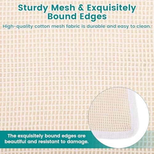 Dntorx 4Pcs Durable Cotton Mesh Laundry Bags for Delicates, 12×16inch Breathable Laundry Mesh Wash Bags with Sturdy Zipper for Delicates, Clothes, Pants, Underwear, Bra, Socks (M) - Thumbnail 4