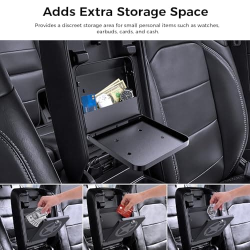 DIAMOOKY Metal Center Console Hidden Organizer for Jeep Wrangler JL JLU 4xe 2018-2026 & Gladiator JT 2020-2023 2024 2025 2026 Accessories Armrest Hidden Center Console Storage Box W/Keys, Star - Thumbnail 2