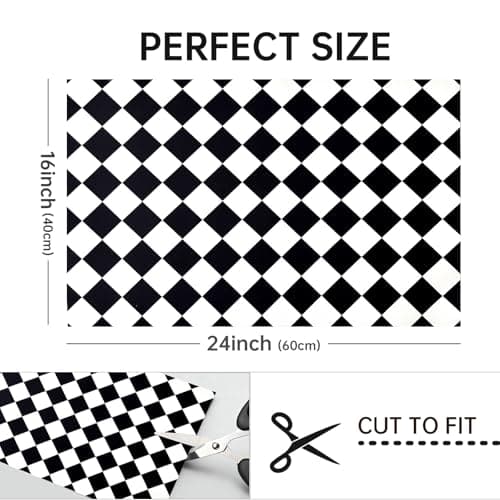 Checkered Dish Drying Mat for Kitchen Counter 24x16 Inch, Super Absorbent Microfiber Resistant Mat, Reusable Place Mats,Aesthetic Coffee Car Accessories,Office Desk Pad Protector,Kitchen Mat - Thumbnail 4