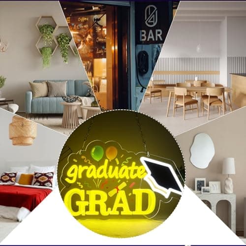 LED Neon Congrats Grad Signs Dimmable Graduation Party Decoration for Prom Party, Class of 2026 Celebrations, Graduation Gift for Boys Girls-15.8x9.6 IN-USB Powered-Acrylic - Thumbnail 5