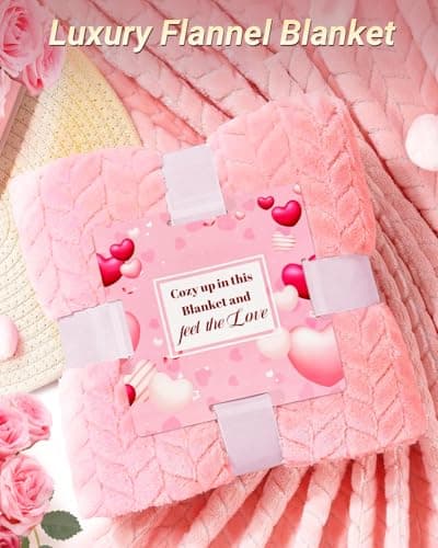 Women Relaxing Spa Gift Basket, 10 Rose Scented Candles, Eye Mask & Blanket, Ideal Birthday Get Well Holiday Present For Ladies - Thumbnail 4