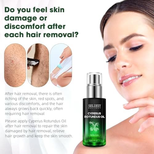 Nodfens Cyperus Rotundus Oil, Cyprus Rotundus oil for Hair Removal, After ShaveOil for Women, Natural Cyperus oil for Reducing Body Hair Growth, Soothing and Gentle for All Skin Types - Thumbnail 5