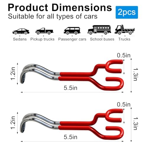Cityeagle Bow Hanger for Truck, Bow Buddy Bow Hanger for Truck, Bow Rack for Truck Compatible with sedans, SUVs, Jeeps Truck Accessories, 2-Pack Bow Hooks Composite Bow Frame - Thumbnail 4