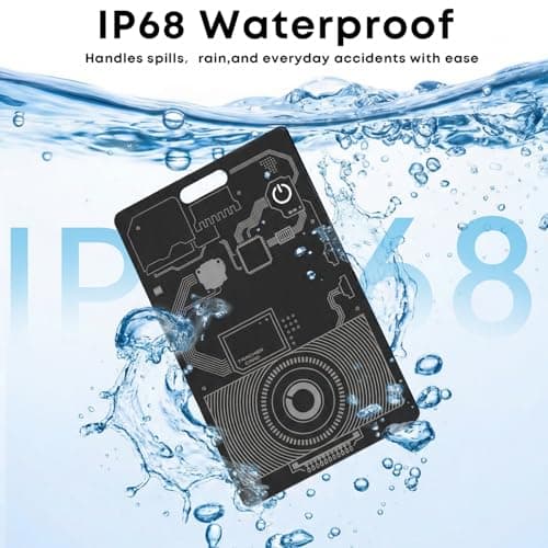 Wallet Finder, Bluetooth Tracker Card and Item Locator for Luggage Tags, Passports and Android Phones Compatible with Google Find Hub, Thin Phone Finder IP68 Waterproof, Black - Thumbnail 6