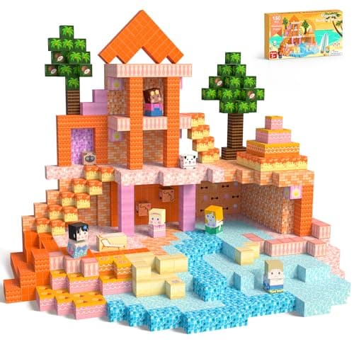 Winchoice 150PCS Magnetic Building Blocks for Girls 3+, Magnet Princess Castle STEM Toys for Kids, Magnetic Cubes Toddler Gifts for Christmas Birthday, 1 Inch - Image 1