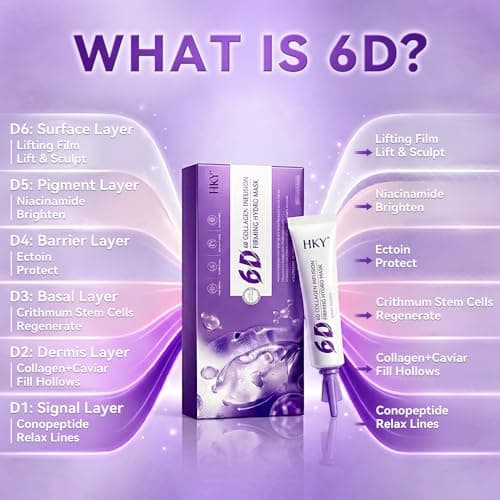 HKY 6D Collagen Niacinamide Peel Off Face Mask – PDRN & Ectoin, Salmon Egg Extract & Fibronectin for Firming & Repair – Conopeptide & Peptides, Sea Fennel Stem Cell – Anti-Aging, Brightening - Thumbnail 3