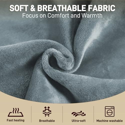Heating Pad for Neck and Shoulders and Back - Electric Heating Pad for Pain Relief with 6 Heating Levels & 4 Time Setting, Christmas Birthday Gifts for Women Men Dad Mom Elderly (20" x 24") - Thumbnail 4