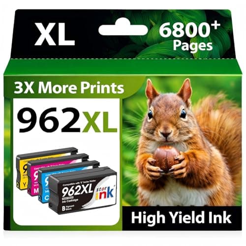 Starink Compatible 962XL Ink Cartridges Combo Pack, Replacement for HP 962XL Ink, Replacement for HP 962 Ink, Compatible with HP OfficeJet Pro 9010 9015 9018 9020 9025 Printers, 4 Pack, Latest Chip - Image 1
