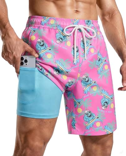 CoozySphere Men's Swim Trunks Quick Dry Board Shorts with Pockets 7 Inch Swimsuit Swimwear for Men S - Image 1
