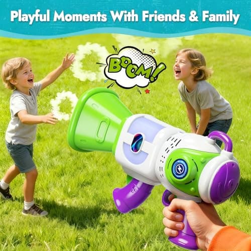 Resosese Fart Gun, Fart Blaster Toy Gun with Shoots Real Fog Rings,2 Unique Durian & Cheese Scents,2 Fun Sound Effects & Color-Changing Lights, Anti-Backflow Safe, Christmas Fart Gifts Toys for Kids - Thumbnail 3
