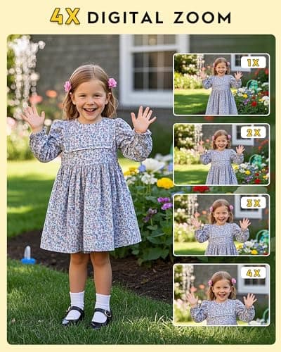 Mini Digital Camera for Boys Girls Aged 3-9, Toddler Cameras for Christmas and Birthday Gifts,Children's Digital Video Camera, Toy Cameras for 3 4 5 6 7 8 9 Year Olds,32G SD Card Included - Thumbnail 4