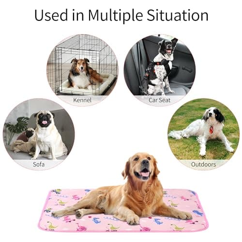 NACOCO Summer Pet Cooling Mat - Cat Dog Cushion Pad Sleeping Cool Dinosaurs Comfortable Soft for Pets Kids and Adults (Pink Dinosaur, L) - Thumbnail 6