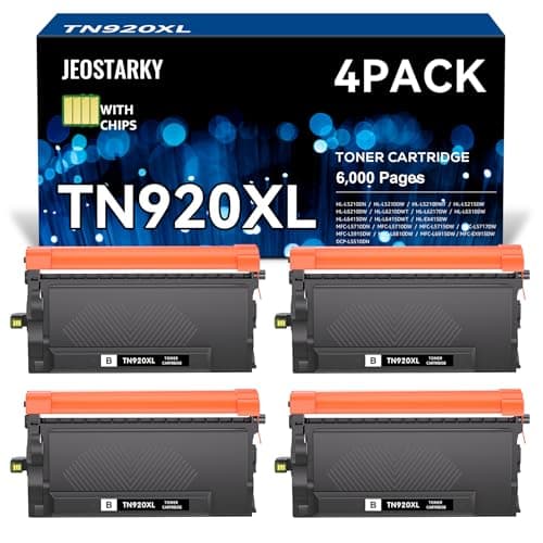 TN920XL TN920 Toner Compatible for Brother TN-920 XL TN920XL TN920XXL TN920UXXL Toner Replacement for HL-L6210DW HL-L6210DWT HL-L5210DN HL-L5210DW HL-L5210DWT HL-L6310DW MFC-L6810DW (4 Pack)
