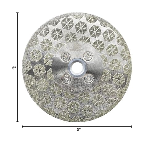 Electroplated Diamond Cutting Grinding Disc,BRSCHNITT 5 inch 125mm for Granite Marble Single Side Coated Diamond Grinding Wheel with 5/8-11 Flange - Thumbnail 6