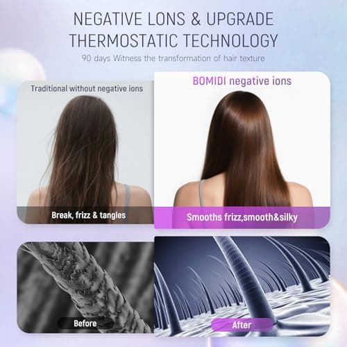 High-Speed Ionic Hair Dryer: 3Min Fast Dry with Brushless Motor - Quiet, Lightweight hair care Blow Dryer with Diffuser & HD Display for Curly Hair&Salon&Home&Travel, Hair Dryer for Women/Men/Baby/Pet - Thumbnail 4
