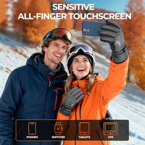 rivmount 3M Warm Winter Gloves, Cold Weather for Men Women, Thermal Touchscreen Anti-Slip Windproof, for Cycling Running Working Hiking Skiing Daily Life Outdoor Activities - Thumbnail 3