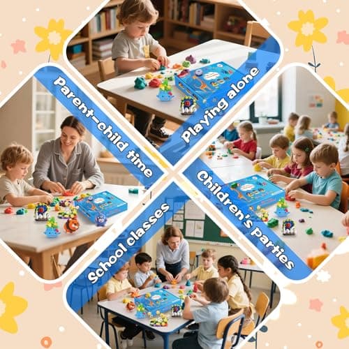 Modeling Clay - 50 Colors Air Dry Clay, DIY Molding Magic Clay for Slime add ins & Slime Supplies, Kids Toys Set for Boys and Girls - Thumbnail 6