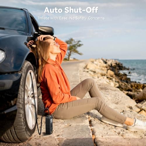 MODARI Tire Inflator Portable Air Compressor - 4X Faster 160 PSI Portable Air Pump for Cars - Cordless Tire Inflators with Gauge - Portable Tire Inflator for Car, Pickup, Bike and More - Thumbnail 6