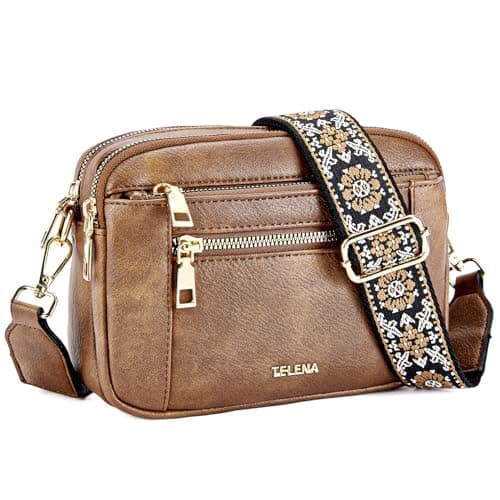 Telena Small Crossbody Bags For Women Vegan Leather Crossbody Purse With Adjustable Wide Strap For Daily Life - Image 1