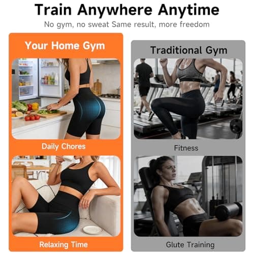 NUMRAMED EMS Toning Shorts - Targeted Glute Muscle Strengthening System, Wearable Hip Workout Device for Passive At-Home Fitness Black - Thumbnail 4