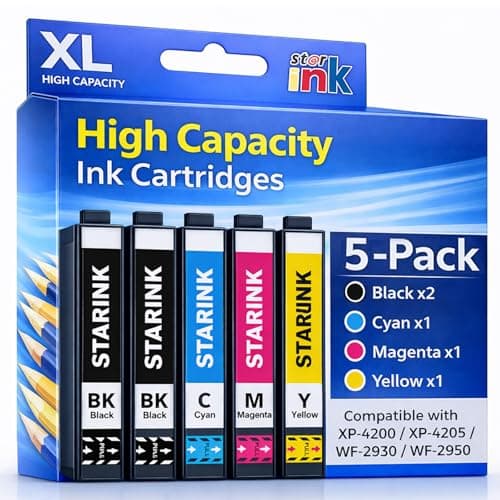 Starink Remanufactured Replacement for Epson 232XL 232 Ink Cartridges Combo Pack Compatible with Epson Workforce WF-2930, WF-2950, Expression XP-4200, XP-4205 Ink Printer, 5 Pack, BKCMY - Image 1