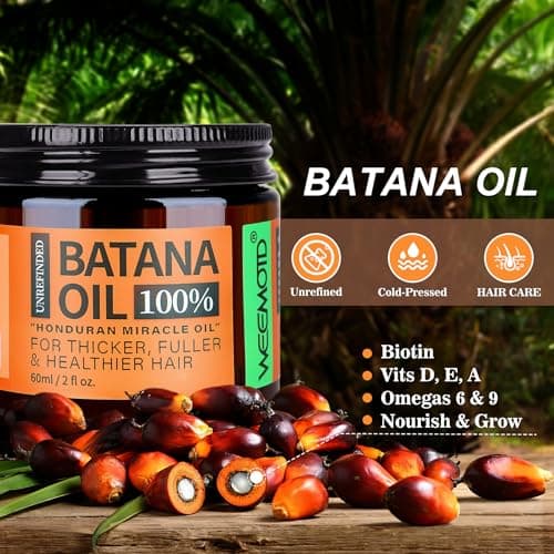 WEEMOTD Unrefined Batana Oil for Hair Growth, Dr. Sebi Raw Batana Oil from Honduras, Hair Mask Hair Growth Oil with Organic and Natural Ingredients (2 fl oz, Espresso Coffee) - Thumbnail 3