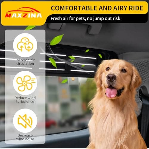 Maxzina Rear Window Vents Compatible with 2022-2025 Ford Maverick Window Covers with Mesh Net for 2024 Maverick Accessories - Thumbnail 3