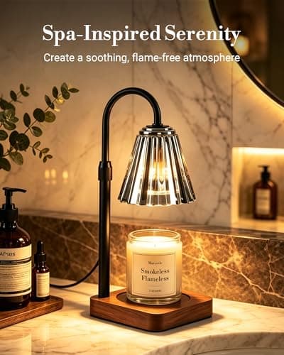 Marycele Vintage Candle Warmer Lamp with Timer Dimmer, Adjustable Height - Thumbnail 6