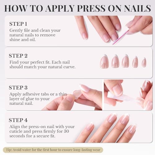 Fake Nails Press Ons Almond - Metallic Rose Gold Chrome Fake Nails, Handmade Reusable for Party Look, 30 Nails in 15 Sizes with Glue, Adhesive Tabs, File, Prep Pad, Manicure Stick - Thumbnail 5