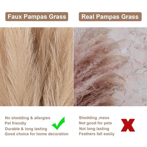 Acfruits 12 PCS Beige Faux Pampas Grass 38"/3.1ft Tall Brown Artificial Pompous Grass Large Fake Pompas Branches Plants Floor Vase Filler for Flower Arrangement Home Decor - Thumbnail 4