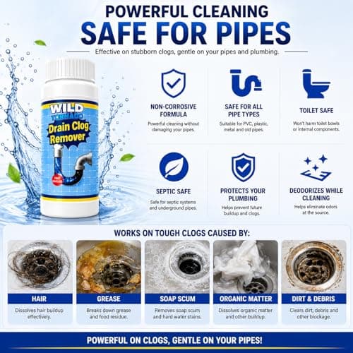 Sink & Drain Cleaner, Powerful Pipeline Dredging Agent,Drain Clog Remover Set Fast Foaming for Kitchen Toilet, Pipes Cleaning Tool（4pcs） - Thumbnail 6