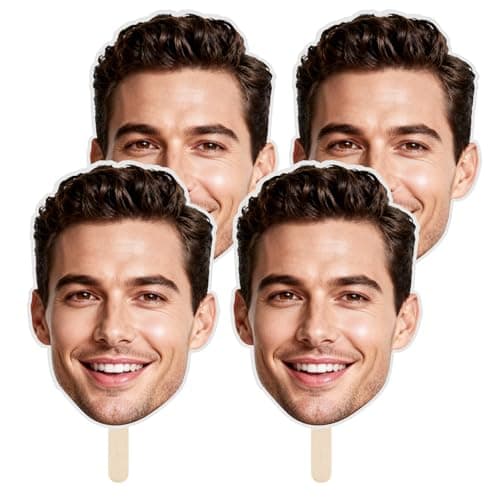 Custom Big Head Cutout on Stick – Personalized Face Sign for Graduation, Birthday, Wedding, Sports Events & Parties | Upload Photo | Multiple Sizes from 6" to 12" | Funny Face Fan Head Props - Image 1