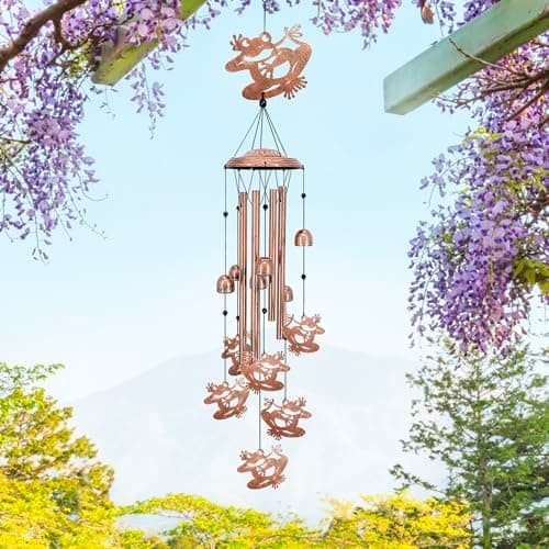 Frog Wind Chimes for Outside,Frog Gifts for Women/Men/Sympathy Memorial/Festival Birthday Gifts Metal windchimes Outdoors/Indoors,Patio,Garden Decor,Yard,Home Decor,Porch - Thumbnail 6