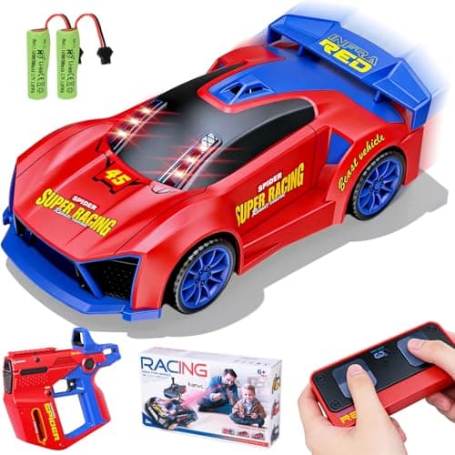 3 IN 1 Remote Control Car with Infrared Gun, 1: 24 Parent-Child Drift RC Car 2.4GHz Stunt Toys with Shooting Game, 2 Rechargeable Charge Battery, Birthday Gifts for Kids Boys Girls Age 6-12 (Red)