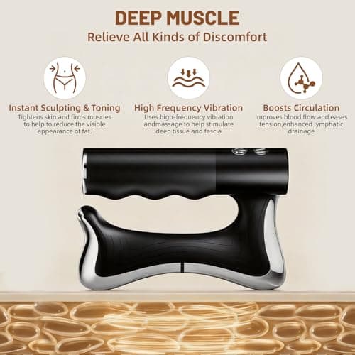 OTBK Professional Heated Muscle Scraper—3-in-1 Electric Fascia Massager with Independent Heat Control (38-46°C), 3-Level Vibration & Pulse—Portable Cordless for Athletes & Office Use - Thumbnail 5