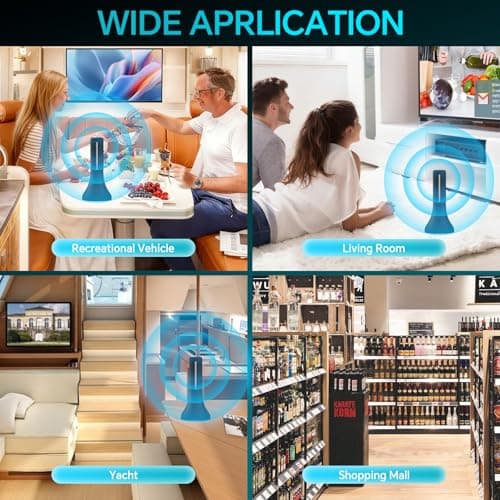 2026 Upgraded Indoor Digital TV Antenna, Long Range 360° Reception HD Antenna for Smart TV & All Older TVs, Signal Amplifier Booster 13ft Coax Cable, Supports 4K 1080P 8K VHF UHF Local Channels - Thumbnail 6