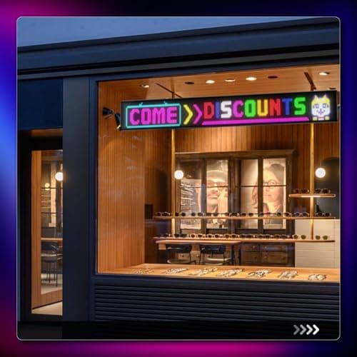 Large Programmable LED Sign, P5 Resolution Indoor Store LED Sign, Bluetooth APP, for Business Retail Shop Window Display (43"x 6") - Thumbnail 6