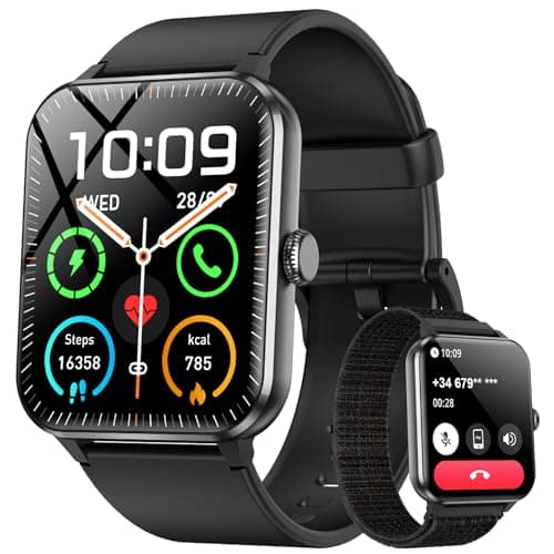 Blackview 2026 Smart Watch (Answer/Make Calls), Fitness Watch for Men and Women with Heart Rate/SpO2/Sleep Monitor/2 Straps, 100+ Sports Modes, IP68 Waterproof Activity Tracker for Android/iPhone - Image 1