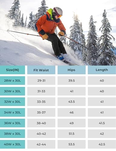 MOURCE Softshell Hiking Pants Men with Pockets - Fleece Lined Winter Pants for Men Outdoor Sports, Corsair Blue - Thumbnail 6