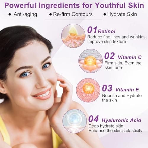 Skin Care Set,7 PCS Anti-aging,Firm Skin Care Kit,Women Skincare Gift Set W/ Facial Mask, Cleanser, Toner, Serum, Face Cream Travel-friendly Women Face Care Mom Gifts for Christmas Birthday Valentines - Thumbnail 3