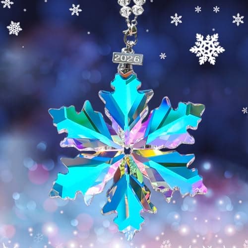 2026 Christmas Ornaments, Crystal Snowflake Ornaments, Pretty Beautiful - Thumbnail 5