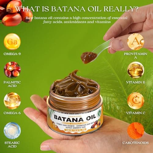 GREEONIL Batana Oil for Hair Growth 100 Percent Pure Cold Pressed Organic Hair Treatment for Women and Men to Repair Dry Damaged Hair and Scalp 3.5 Oz - Thumbnail 3